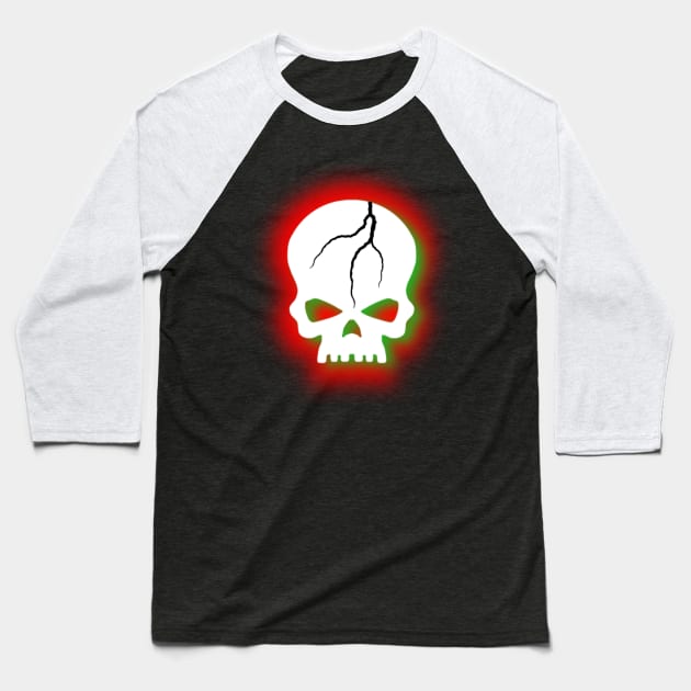 Cracked Skull Baseball T-Shirt by Celtic Morrigan